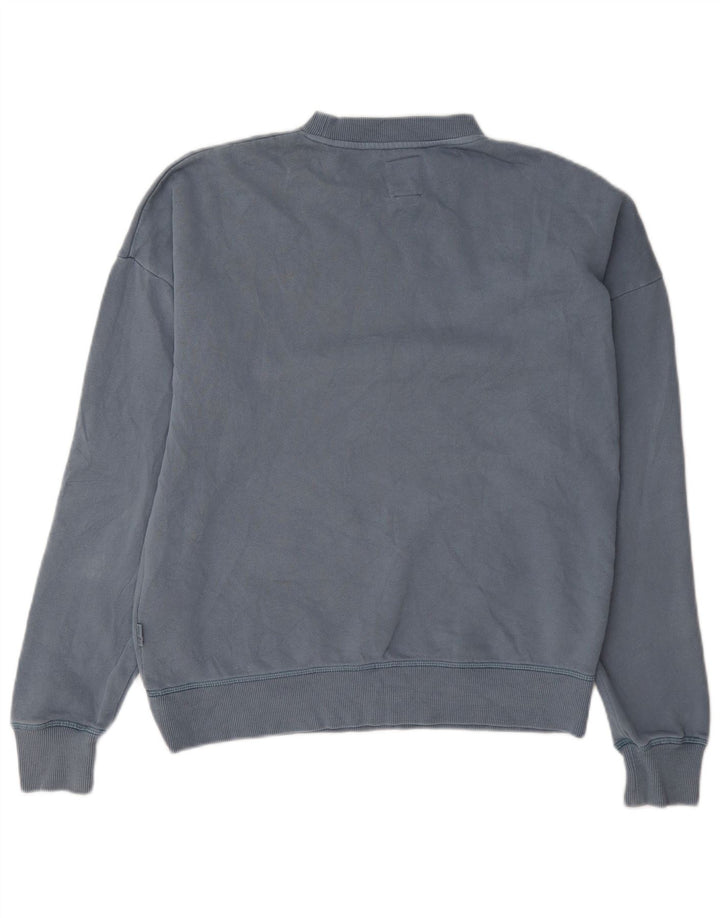 Moletom feminino Billabong US 6 algodão azul médio
