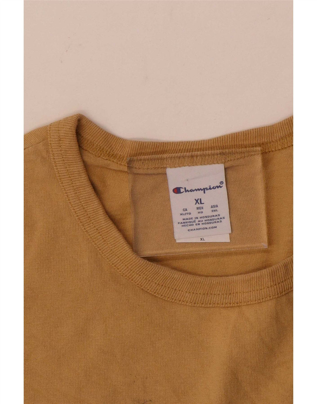 Camiseta masculina Champion XL algodão bege