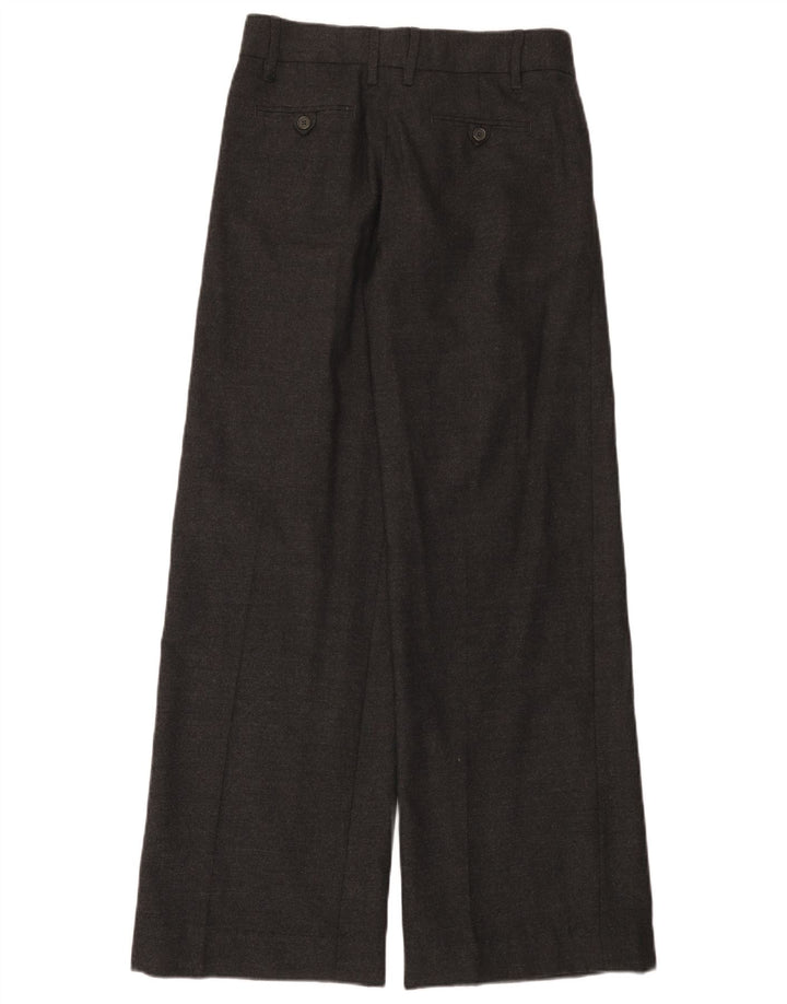 Calça feminina Gap com perna larga US 4 pequena W30 L32 lã cinza