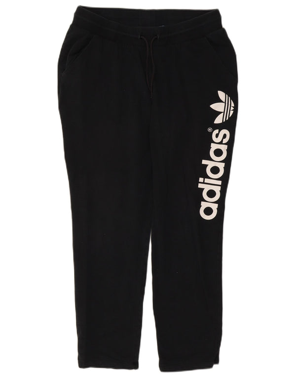 Adidas Womens Graphic Tracksuit Calças UK 18 XL Algodão Preto
