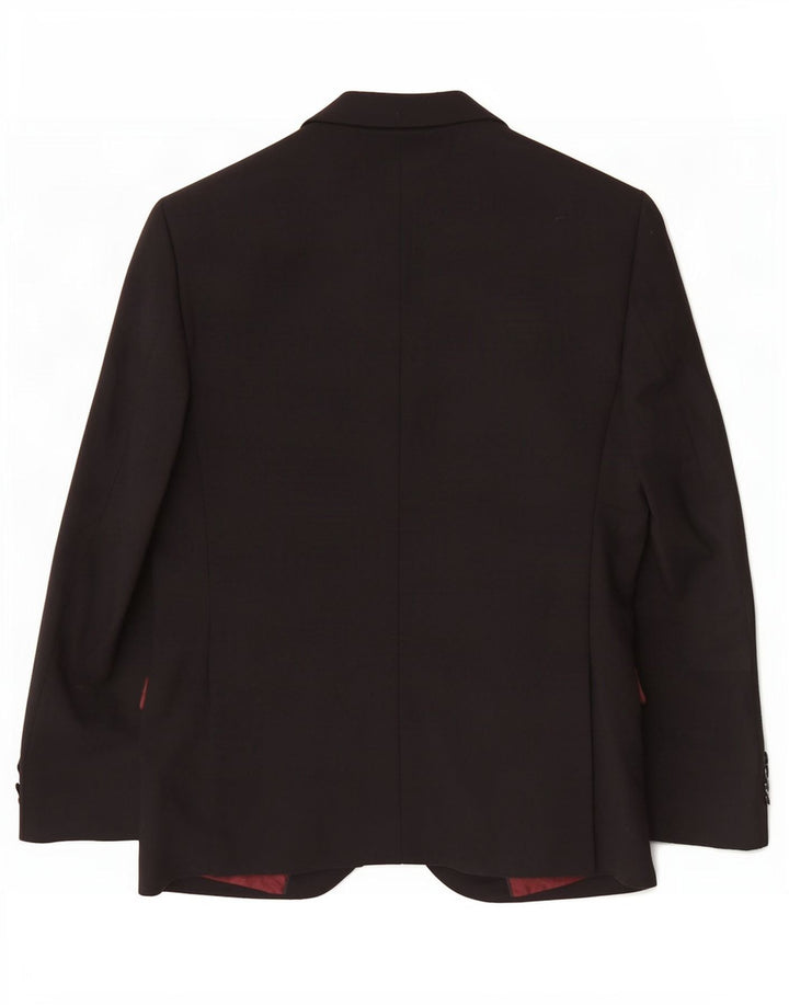 Jaqueta Blazer Masculina Marks & Spencer 2 Botões Slim Reino Unido 36 Pequena Lã Preta