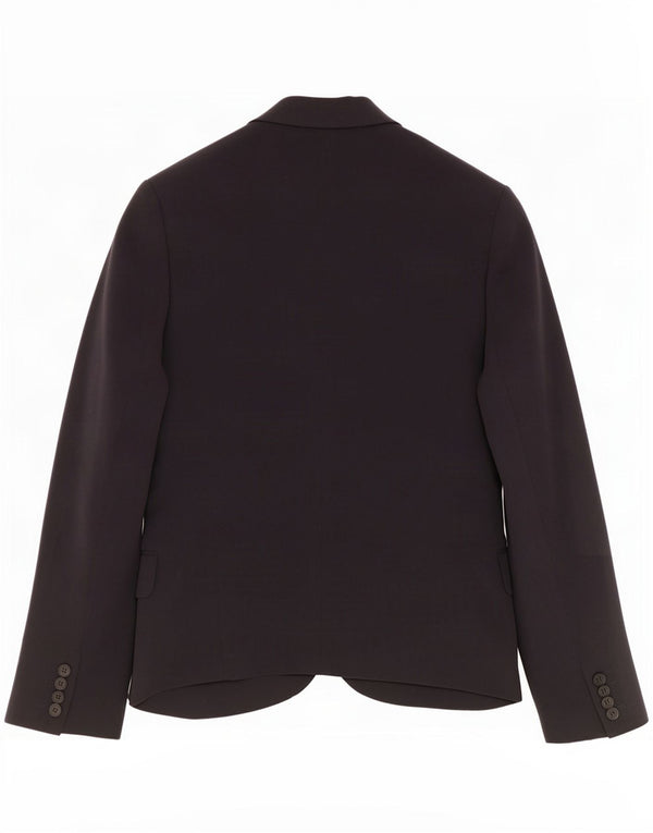 Aquascutum Jaqueta Blazer Feminina com 2 Botões Reino Unido 8 Pequeno Acetato Azul Marinho