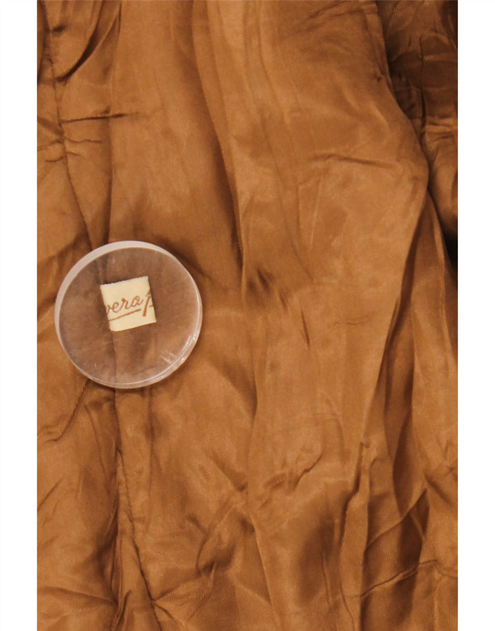 Casaco de couro masculino vintage IT 52 XL couro marrom