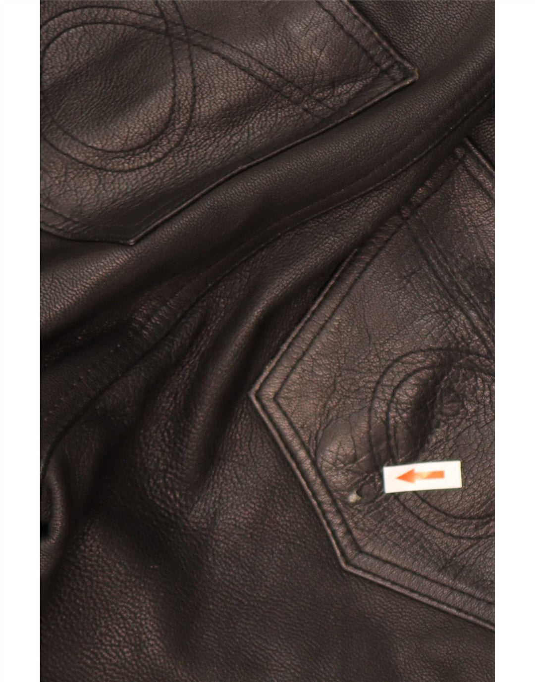Calça masculina de couro slim Modeka XL W34 L33 preta
