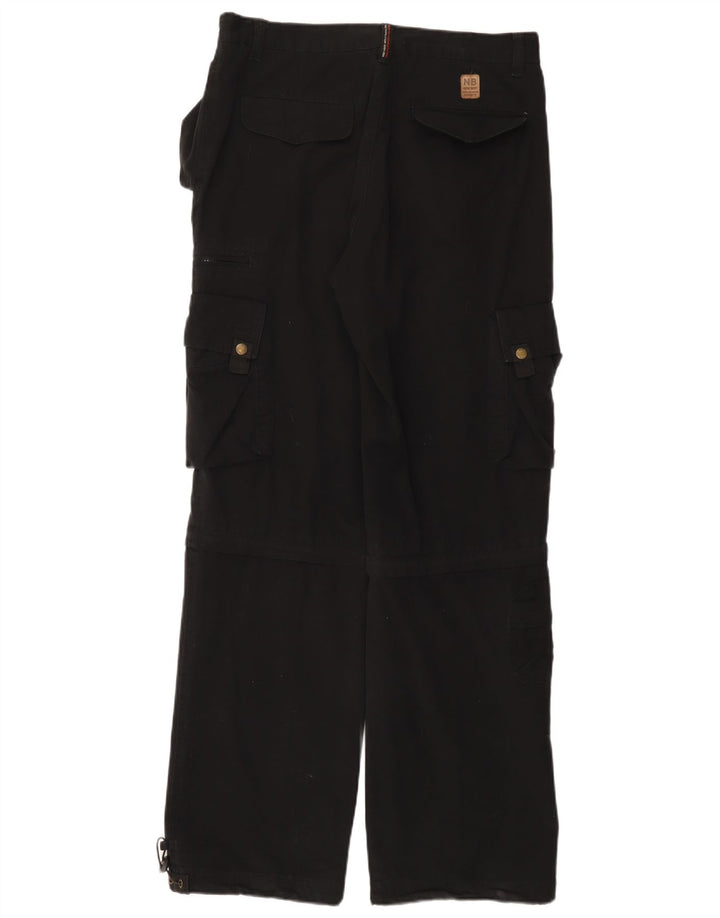 Calça cargo reta masculina vintage W33 L33 preta