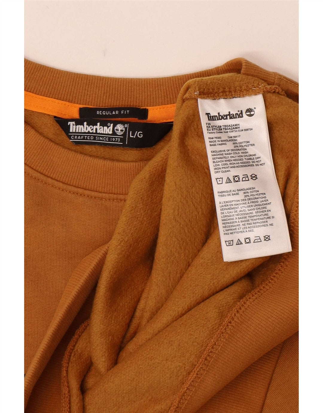 Moletom masculino Timberland Graphic Regular Fit grande algodão marrom