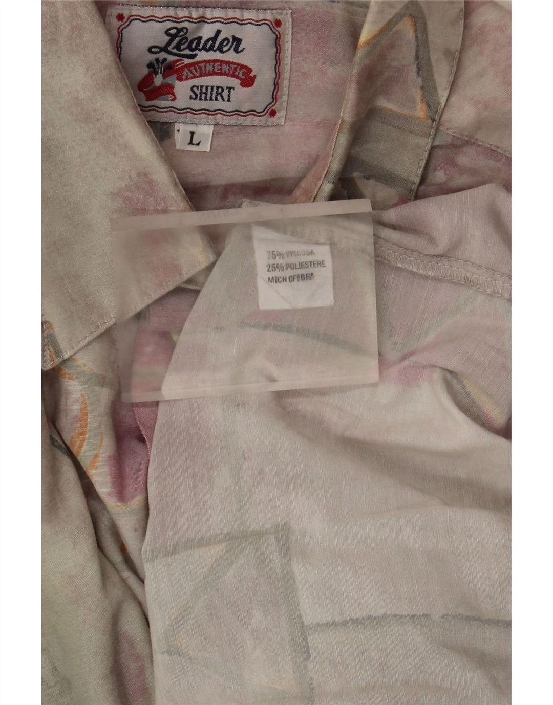 Camisa masculina Leader grande multicolorida patchwork viscose