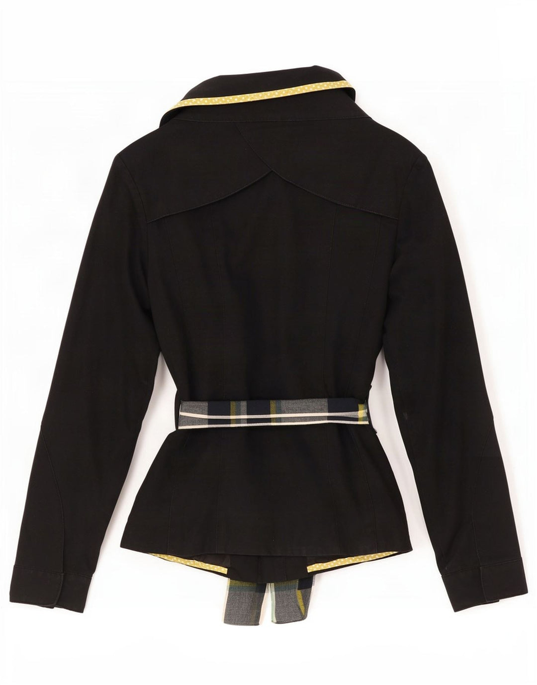Sobretudo curto feminino Vila UK 10 pequeno algodão preto