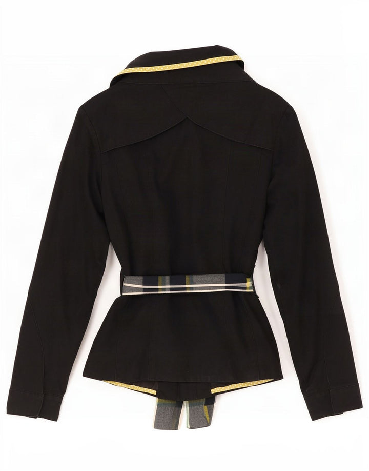 Sobretudo curto feminino Vila UK 10 pequeno algodão preto