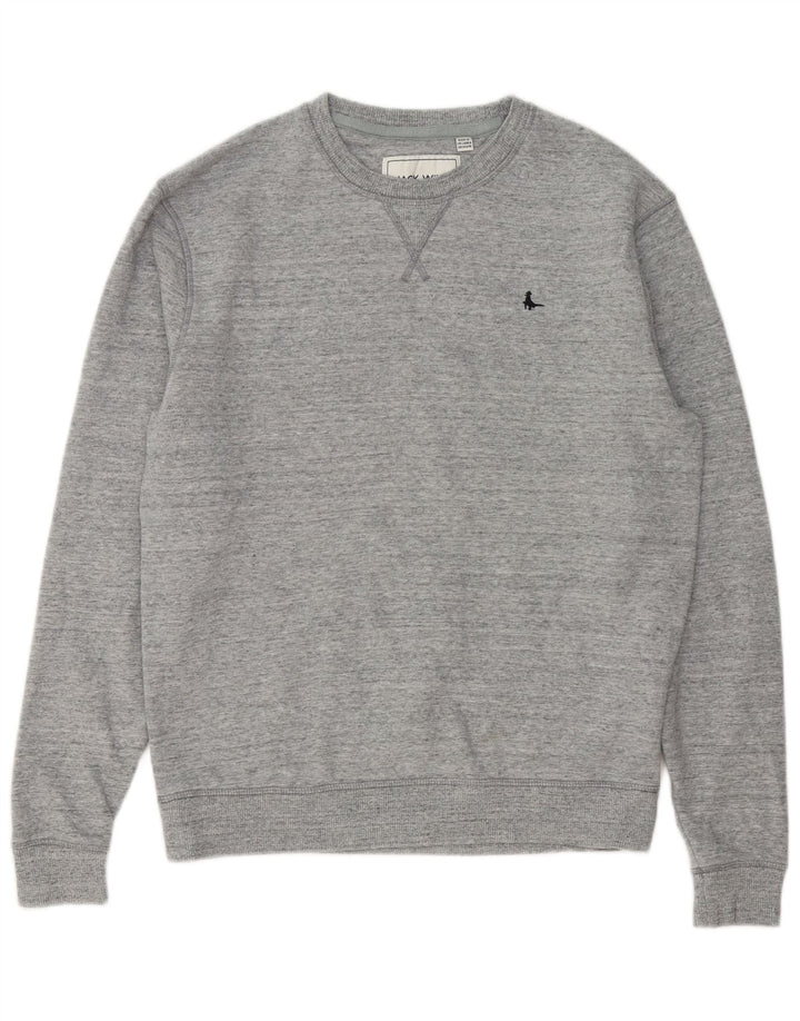 Jack Wills moletom masculino jumper XS algodão manchado cinza