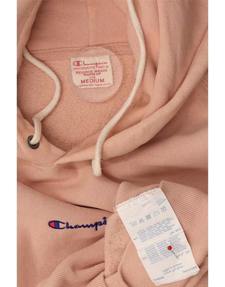 Champion moletom com capuz masculino médio algodão rosa