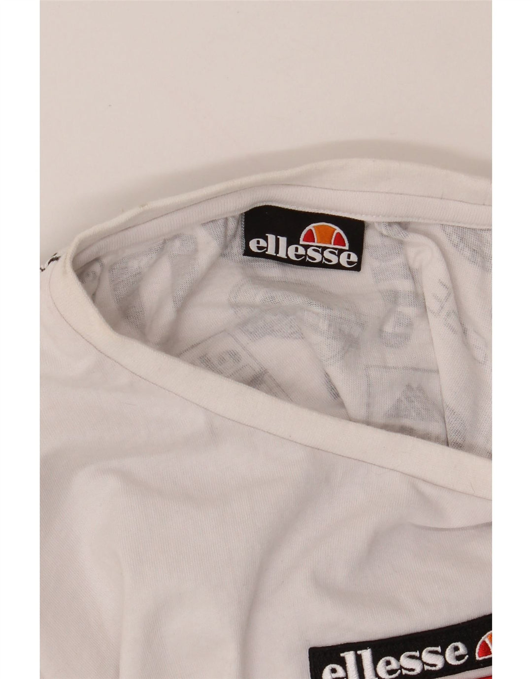 ELLESSE Mens Graphic T-Shirt Top Medium White Cotton Vintage Ellesse and Second-Hand Ellesse from Messina Hembry 