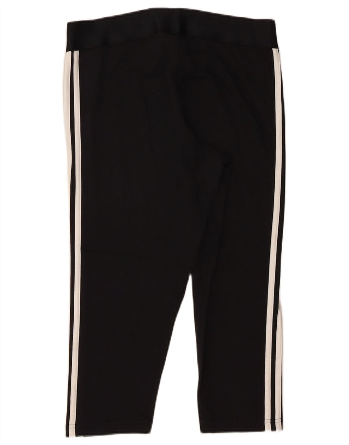 Adidas Womens Capri Leggings UK 16 Grande Algodão Preto