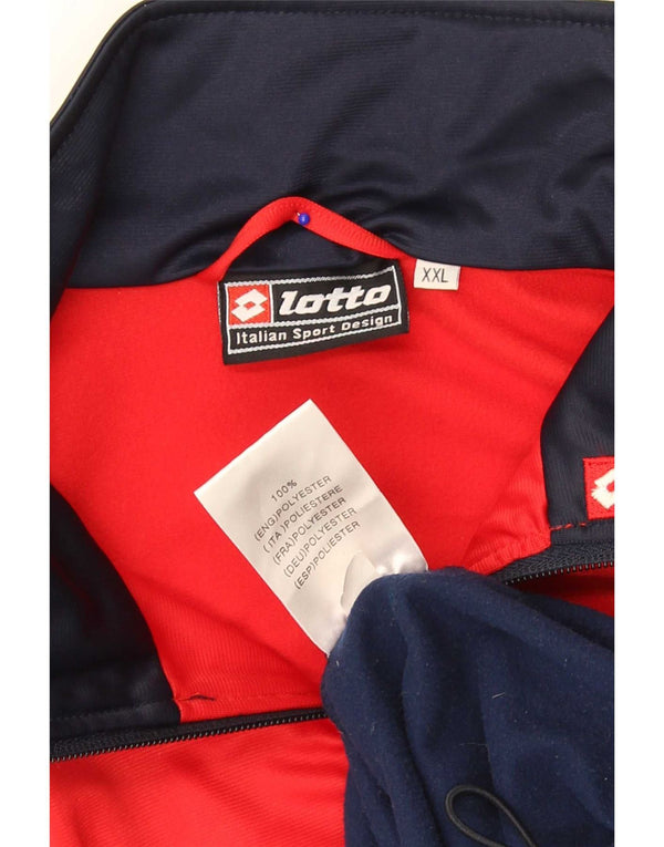 Lotto Mens Graphic Tracksuit Top Jacket 2XL Colorblock multicolorido