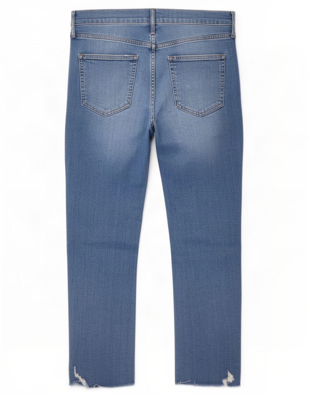 Jeans femininos Gap Cigarette Crop desgastados Slim W32 L26 azul
