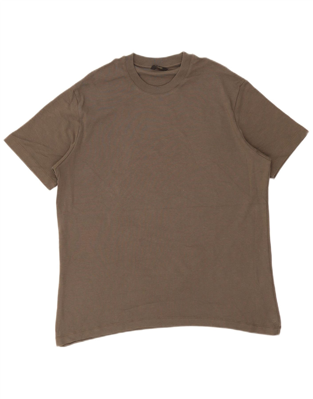 Camiseta masculina Massimo Dutti Top grande algodão cinza