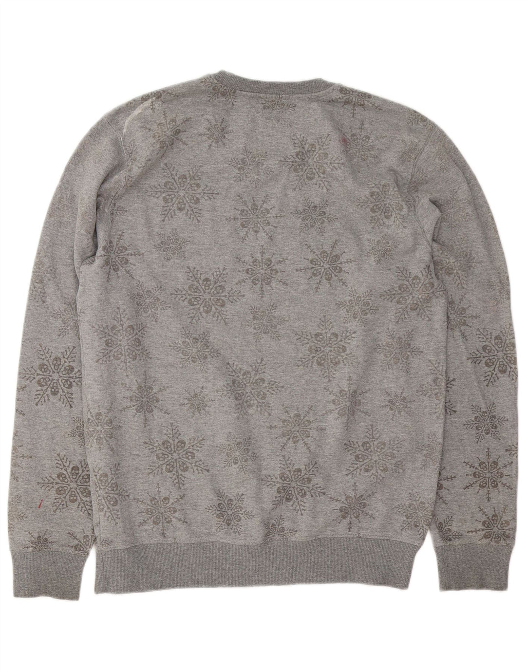 Vans moletom masculino jumper médio cinza floral algodão