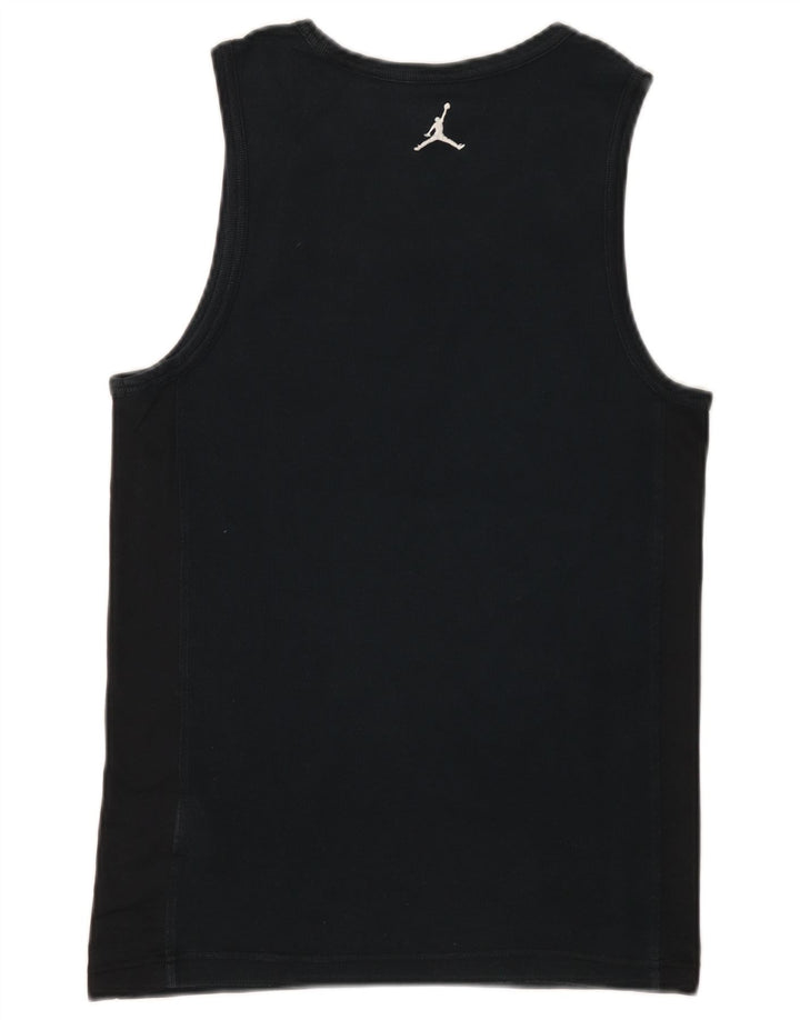 Jordan Mens Dri Fit Vest Top Pequeno Algodão Preto