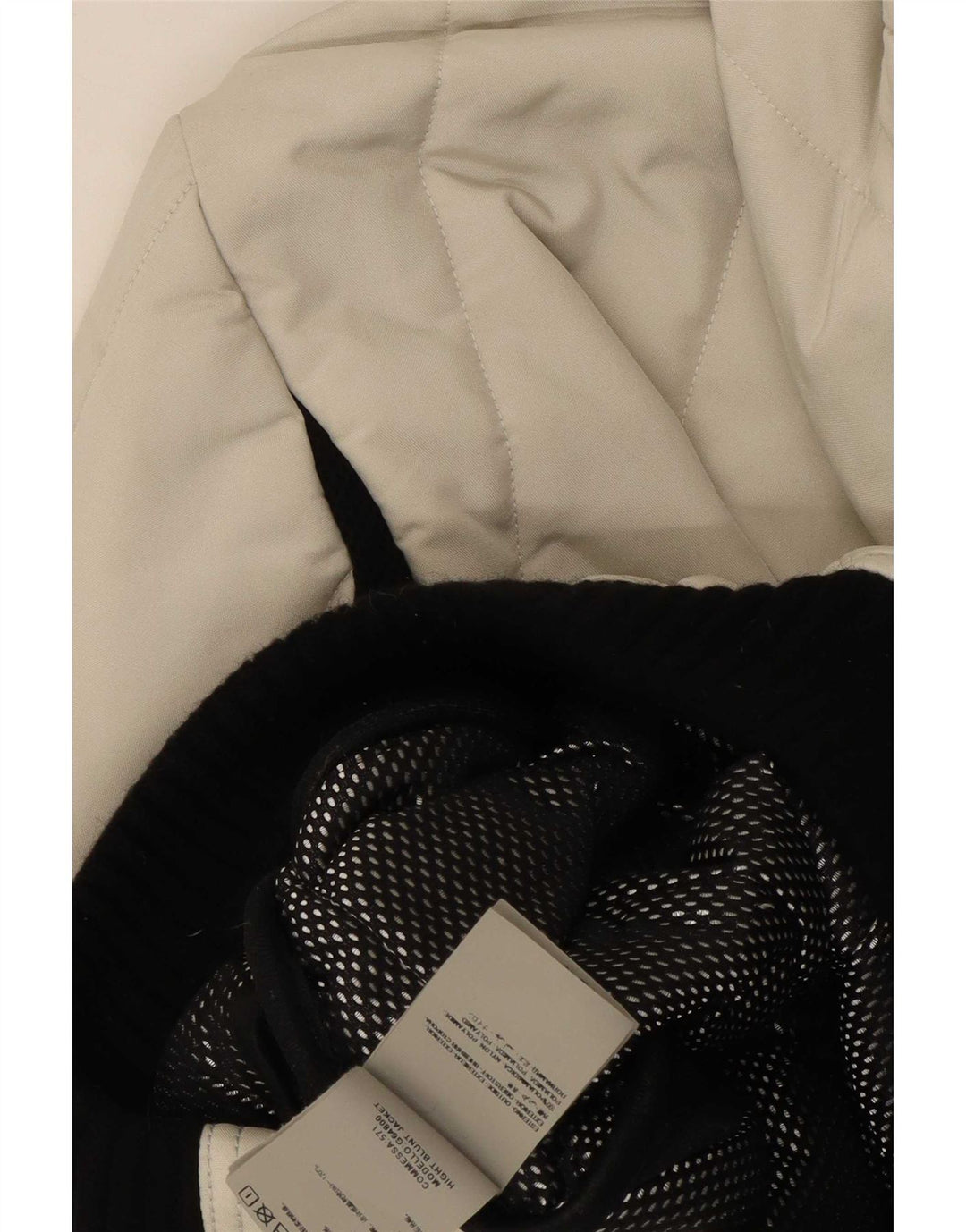 Jaqueta feminina acolchoada com capuz Refrigiwear UK 14 Medium White Colourblock