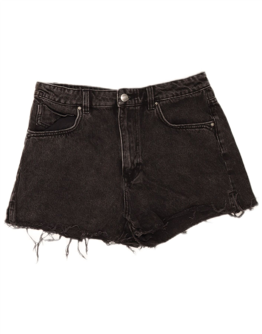 Shorts jeans feminino Zara EU 40 médio W30 algodão preto