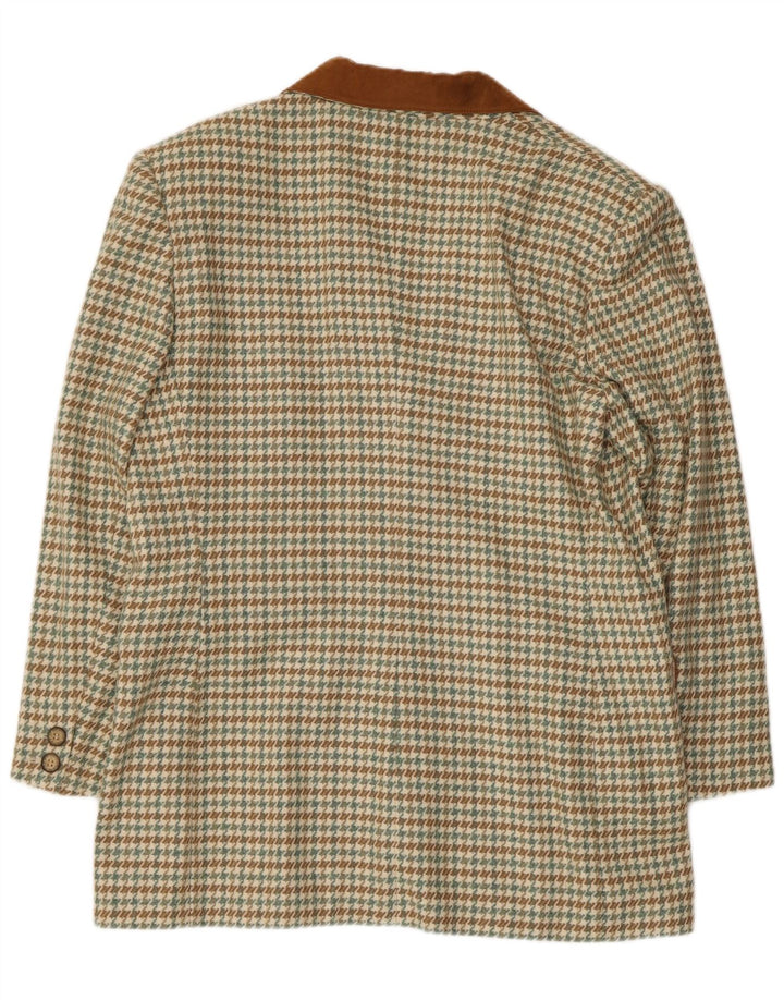 LAURA BIAGIOTTI Womens Blazer Jacket IT 50 XL Multicoloured Houndstooth