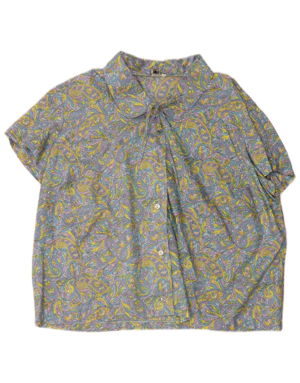 Blusa feminina Stella de manga curta EU 48 2XL multicolorida Paisley
