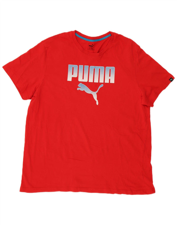 Camiseta gráfica masculina Puma Top 2XL vermelha