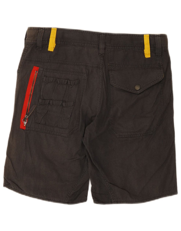 Diesel Mens Cargo Shorts W30 Algodão Cinza Médio