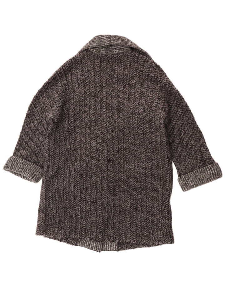 Sobretudo feminino oversized Paul Costelloe Reino Unido 16 grande lã colorblock cinza