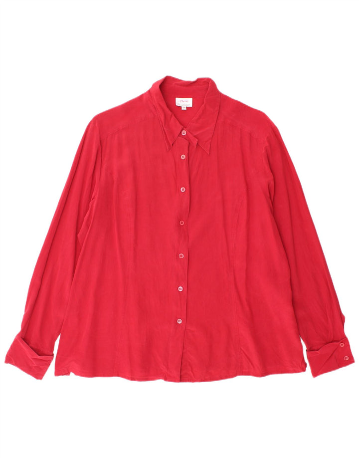 blusa feminina cherie IT 50 XL seda vermelha