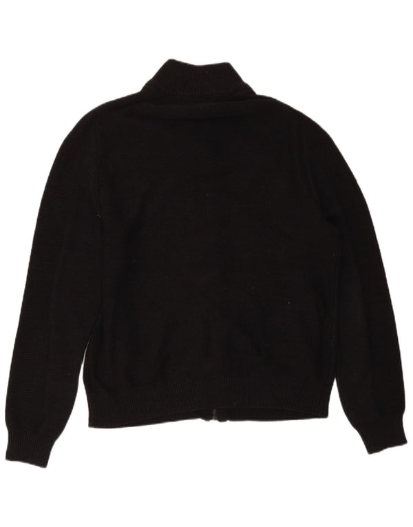 Suéter masculino Guess com zíper completo e algodão preto médio 40