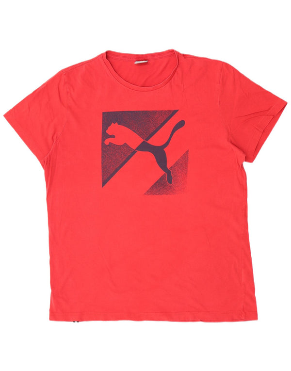 Camiseta Puma Masculina Regular Graphic Top XL Algodão Vermelho