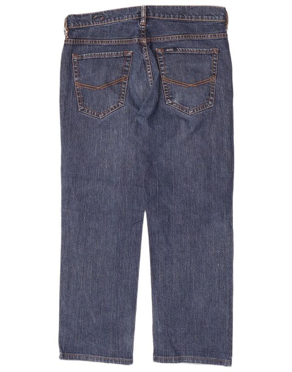 Rifle Mens Straight Jeans W34 L26 Azul Algodão