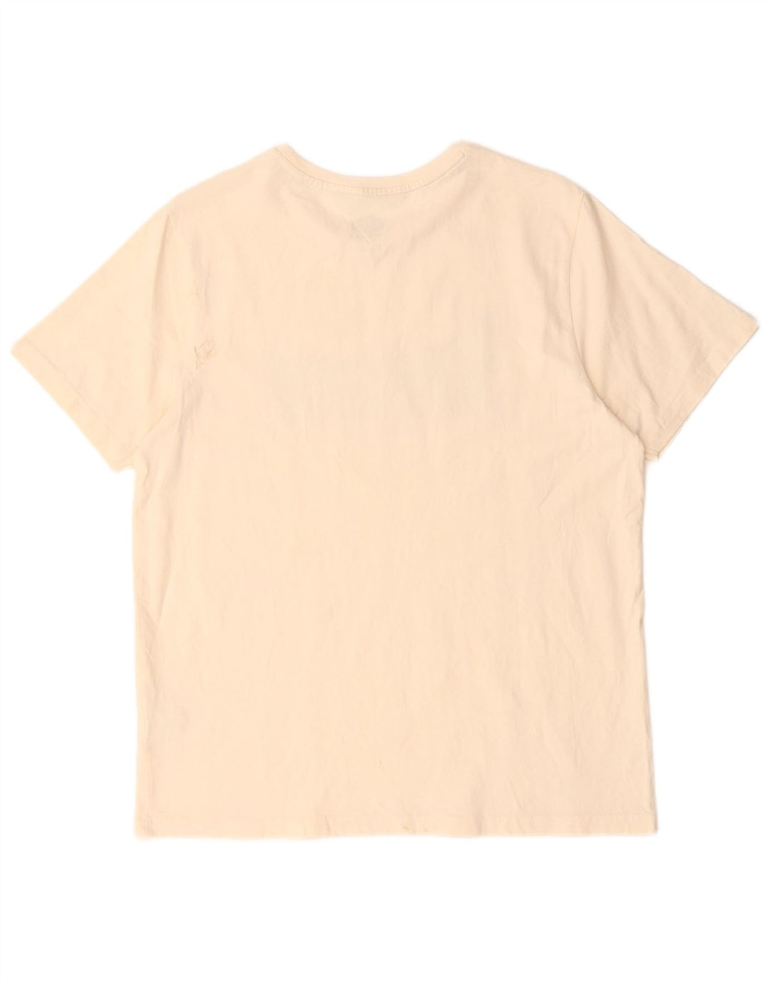 Animal Mens Graphic T-Shirt Top Médio Off White Algodão
