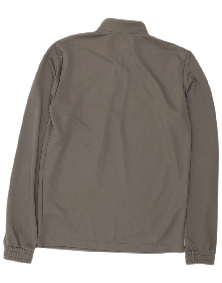 Adidas Mens Aeroready Zip Neck Pulôver Treino Top Pequeno Poliéster Cinza