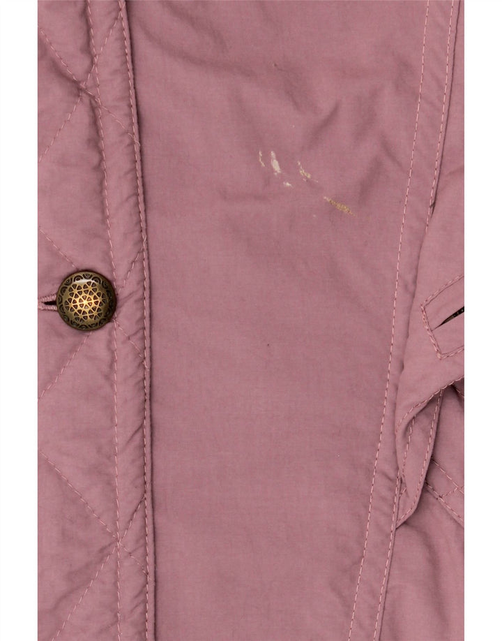 Casaco corta-vento feminino VINTAGE com capuz EU 42 poliéster roxo grande