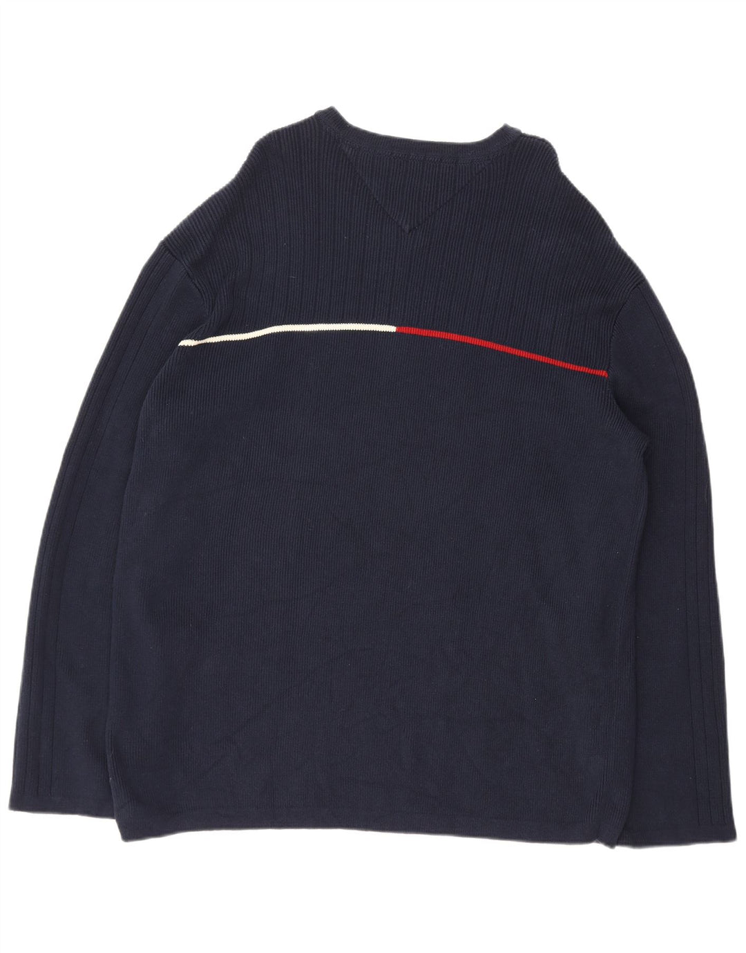 Suéter masculino TOMMY HILFIGER com decote em V 2XL algodão azul marinho