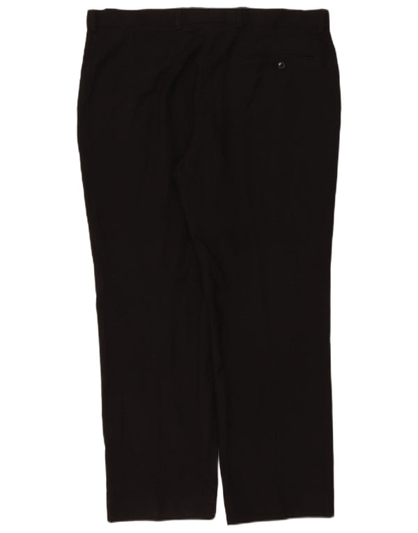 Calça masculina Marks & Spencer sob medida W38 L29 poliéster preto