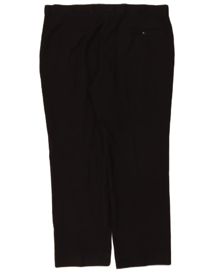 Calça masculina Marks & Spencer sob medida W38 L29 poliéster preto