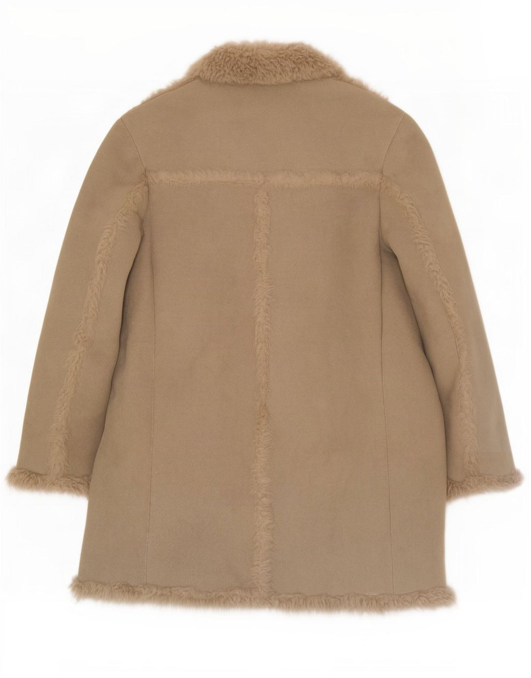 Sobretudo Sherpa Masculino Vintage Reino Unido 40 Poliéster Verde Grande