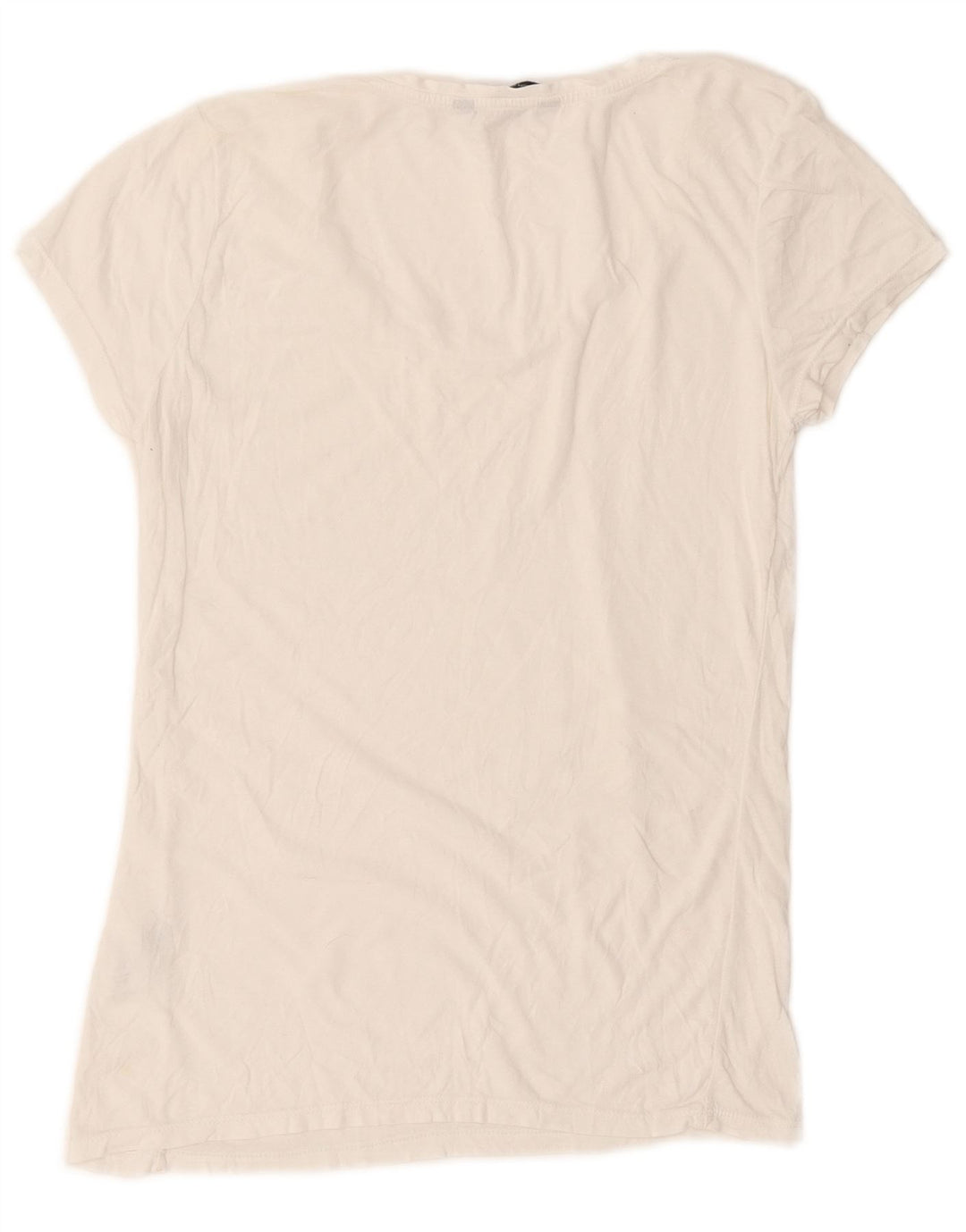Camiseta feminina French Connection Top UK 10 algodão branco pequeno