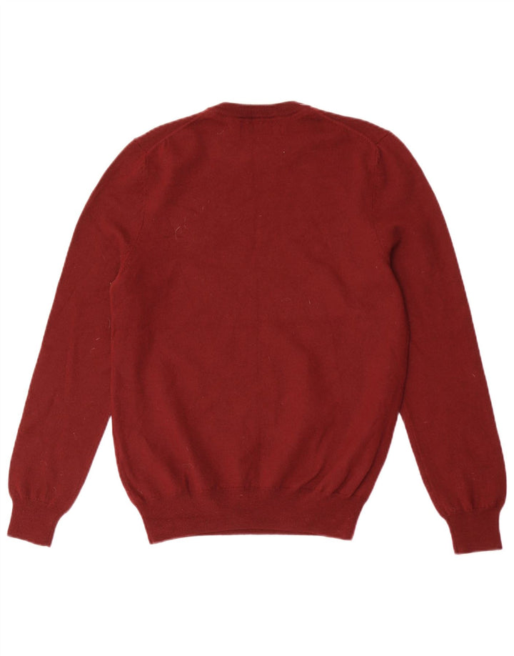 Suéter masculino Lyle & Scott com gola redonda, pequeno, lã merino marrom