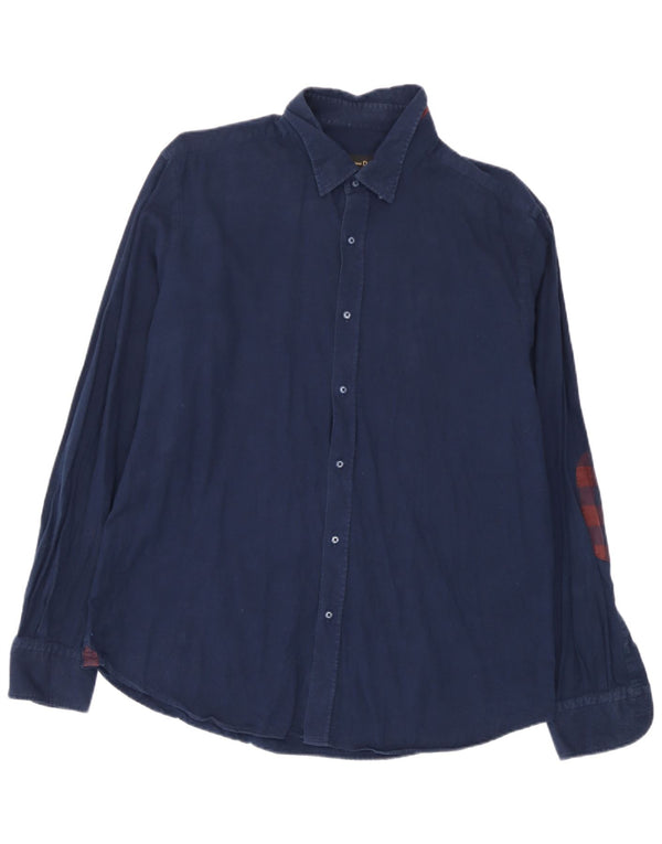 Camisa masculina Massimo Dutti XL azul marinho