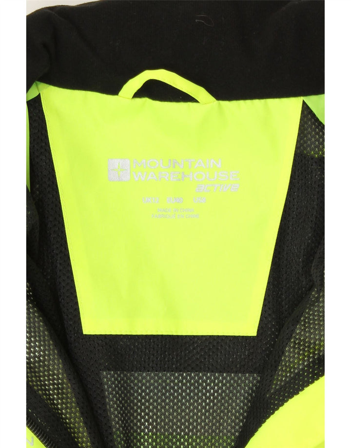 Jaqueta de chuva feminina Mountain Warehouse Reino Unido 12 bloco colorido amarelo médio