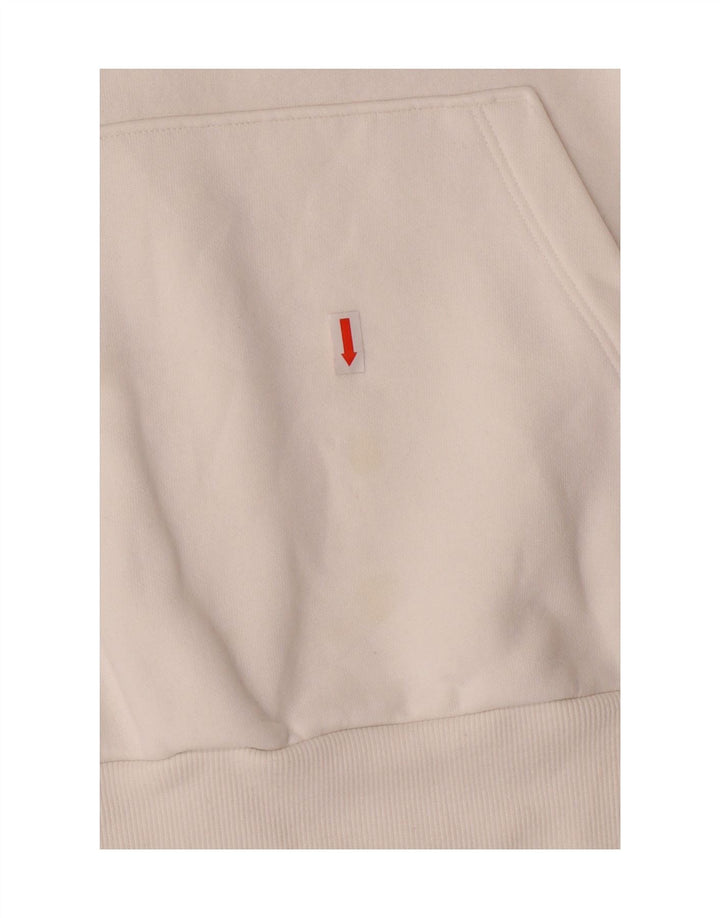 PUMA Womens Graphic Hoodie Jumper UK 12 Medium White Cotton Vintage Puma and Second-Hand Puma from Messina Hembry 