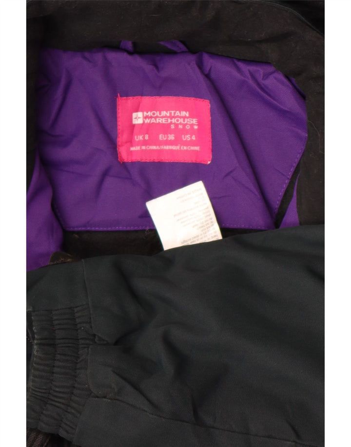 Jaqueta corta-vento feminina com capuz Mountain Warehouse UK 8 pequena preta