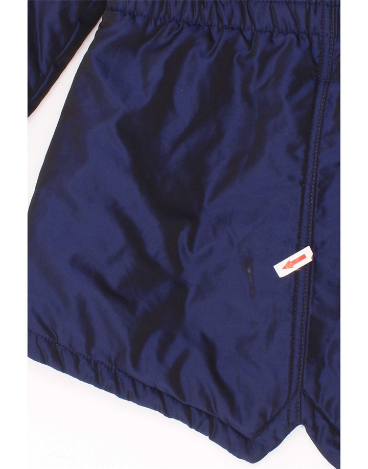 Jaqueta Parka com capuz para meninas Ted Baker 5-6 anos azul marinho nylon