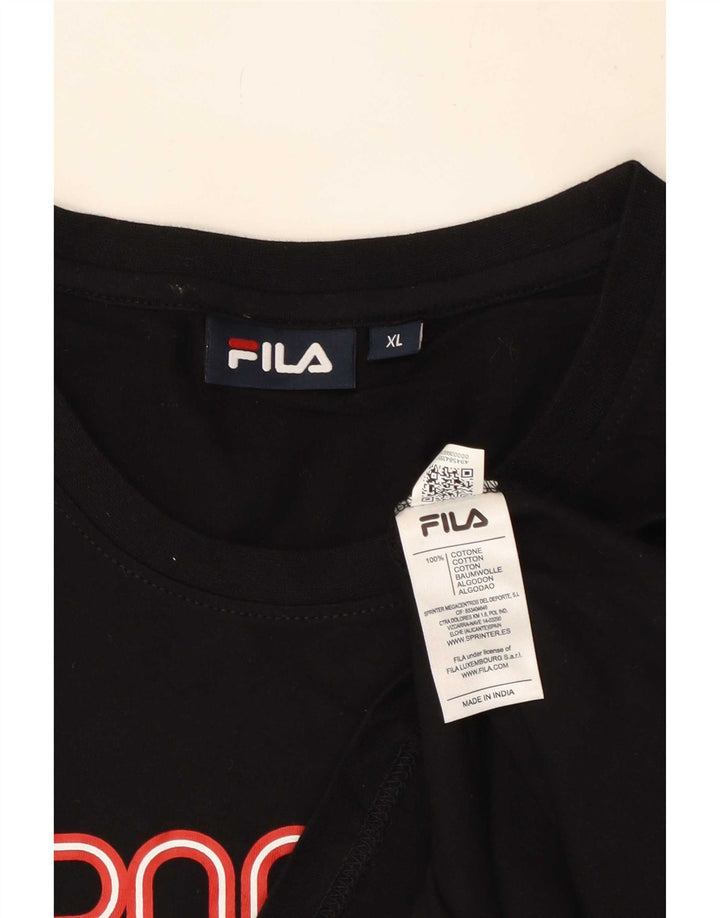 Camiseta masculina Fila Graphic Top XL preto
