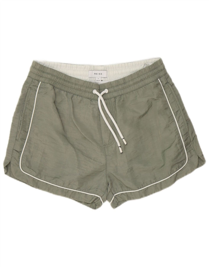 Shorts de natação masculino Reiss pequeno poliéster verde