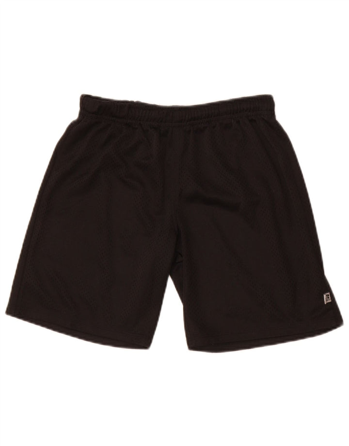 Shorts esportivos Russell Athletic Boys 10-11 anos médio preto poliéster